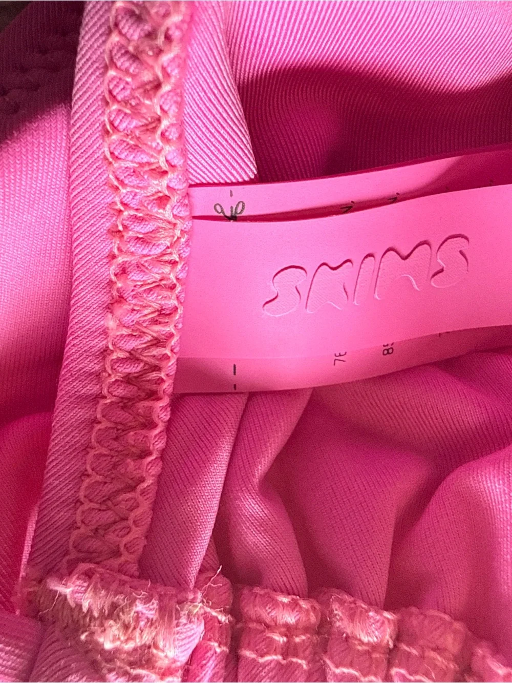 SKIMS BIKINI NEVER WORN: L/Pink Tie-Side M/Triangle Bikini Set